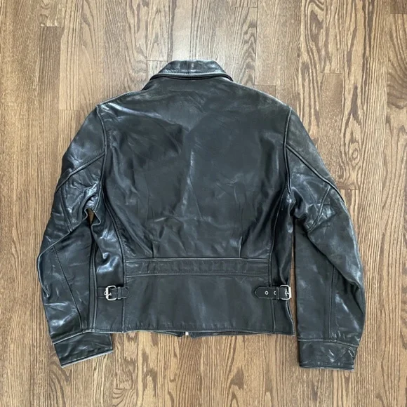 Mens vintage US sheepskin leather jacket